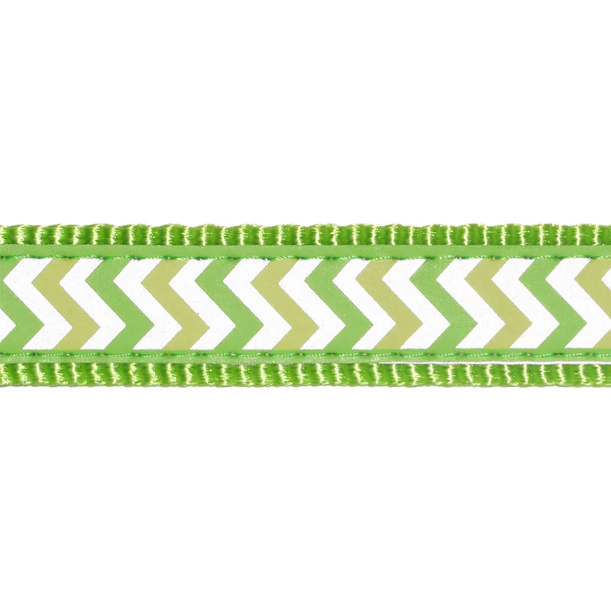 Red Dingo Martingale Dog Collar Reflective Ziggy Lime Green - Image 2