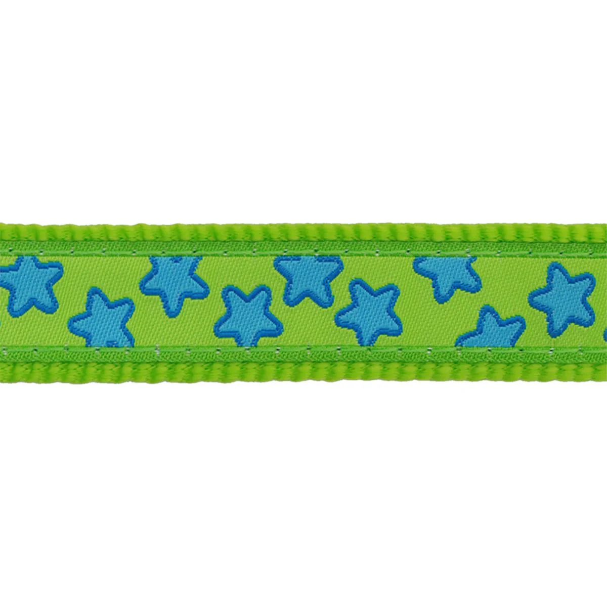 Red Dingo Dog Lead Stars Turquoise On Lime Green - Image 2