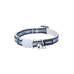 Red Dingo Cat Collar Shark Silver