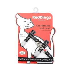 Red Dingo Cat Harness And Lead Diamond Black