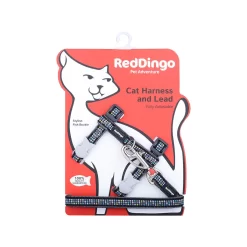 Red Dingo Cat Harness And Lead Modern Cool Grey