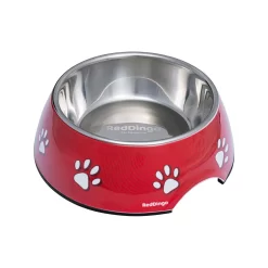 Red Dingo Dog 2-in-1 Bowl Desert Paws Red