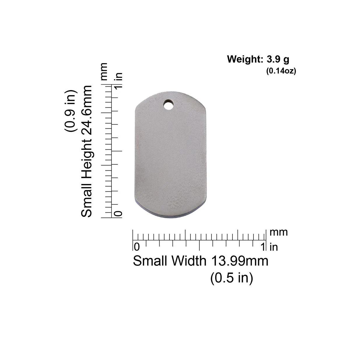 Red Dingo Titanium ID Tag Rectangle - Image 3