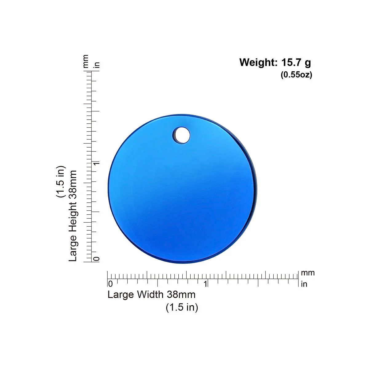 Red Dingo ID Tag Ti-Coated Circle - Image 4