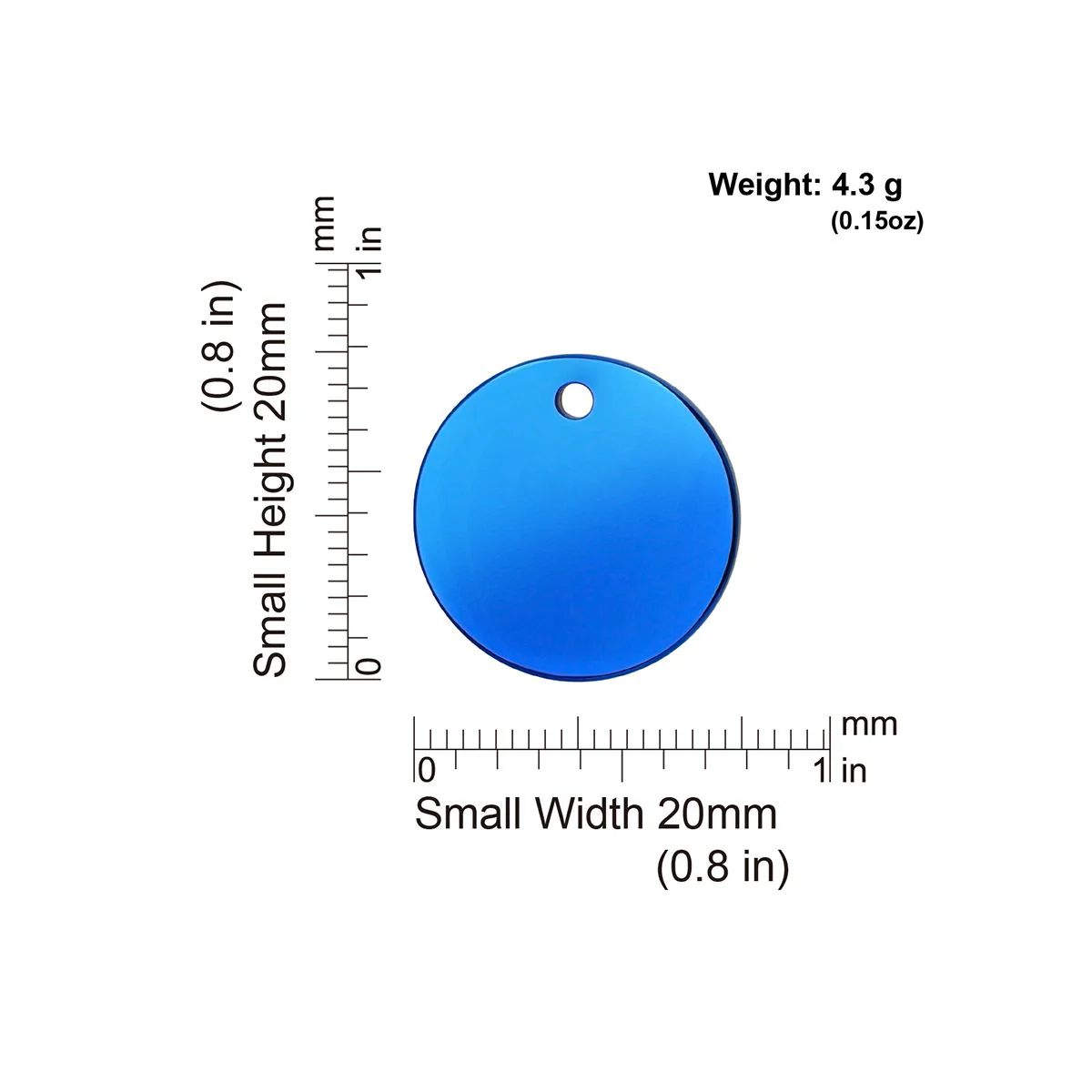 Red Dingo ID Tag Ti-Coated Circle - Image 2